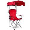 Foldable beach canopy chair, sun protection camping lawn canopy chair, 330LBS load folding seat
