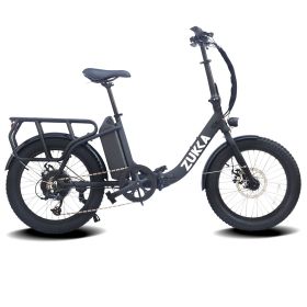 Electric Bike for Adults, 500W Motor 25MPH Max Speed, 48V 10AH Removable Battery, 20" Fat Tire Foldable Electric Bike and 7-Speed Electric Bicycl