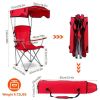 Foldable beach canopy chair, sun protection camping lawn canopy chair, 330LBS load folding seat