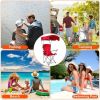 Foldable beach canopy chair, sun protection camping lawn canopy chair, 330LBS load folding seat