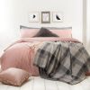 Check Tartan Fleece Blanket Throw Super Soft Lightweight Cosy Sofa Bed Picnic Grey Plaid Throw Blanket Gift 50x60 inch