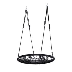 Hanging Platform  Spider Web Tree Swing Seat (Color: black)