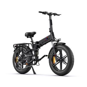 Engwe Engine Pro (Upgraded Version) 1000W(PEAK) Fat E-Bike 16Ah 25KM/H 120KM (Color: black)