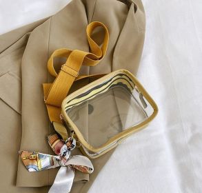Clarissa Clear Crossbody Bag (Color: yellow)