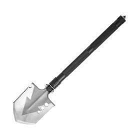 Folding Multitool Portable Compact Camping Survival Shovel (Color: black, Type: Style A)